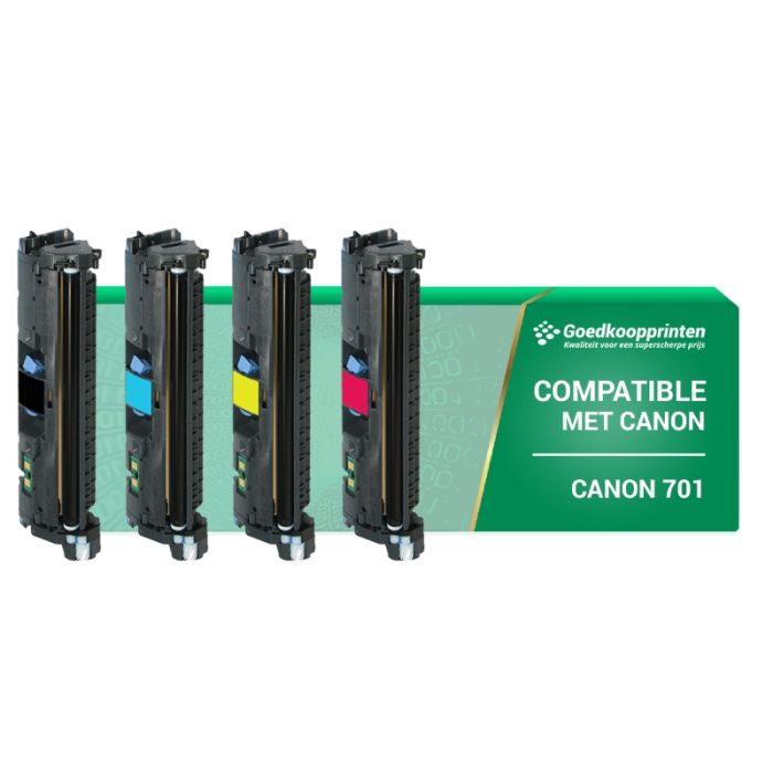 Kompatible Druckerpatrone für Canon 701 Toner Multipack Schwarz und Farben main product photo