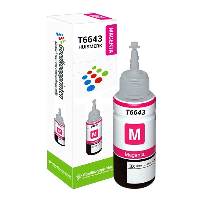 Hausmarke für Epson T6643 Tintenpatrone Magenta - Ecotank 100ML main product photo