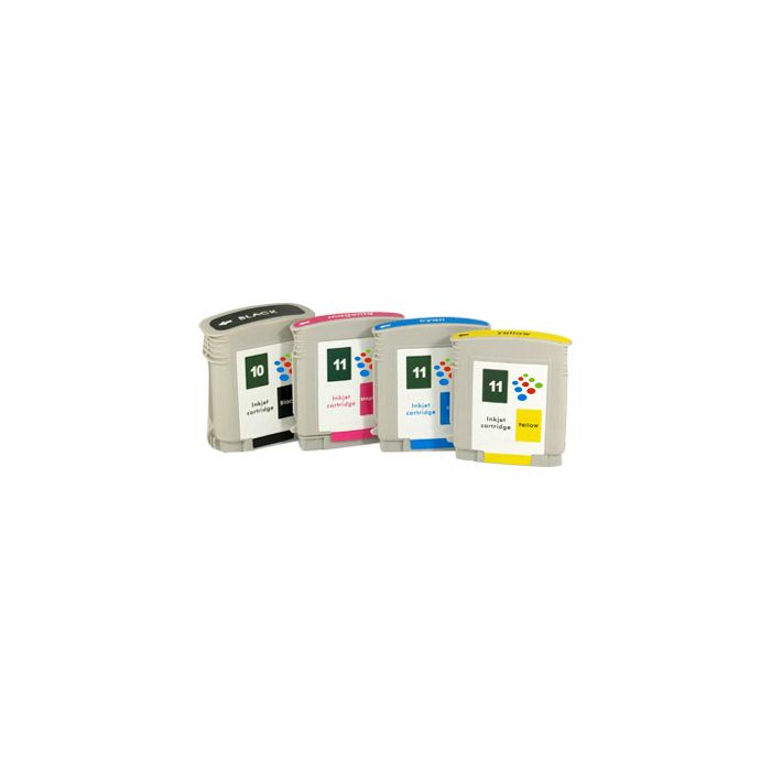 Eigenmarke für HP 10 & HP 11 Aktionsset C4844A, C4836A, C4837A und C4838A Tintenpatronen Multipack main product photo