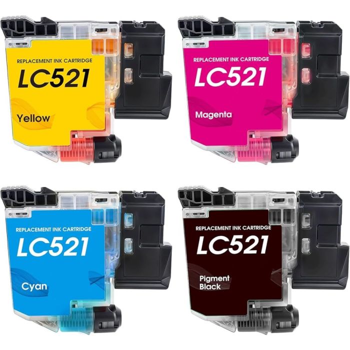 Kompatibles Set 4 x Druckerpatrone für Brother LC-521 main product photo