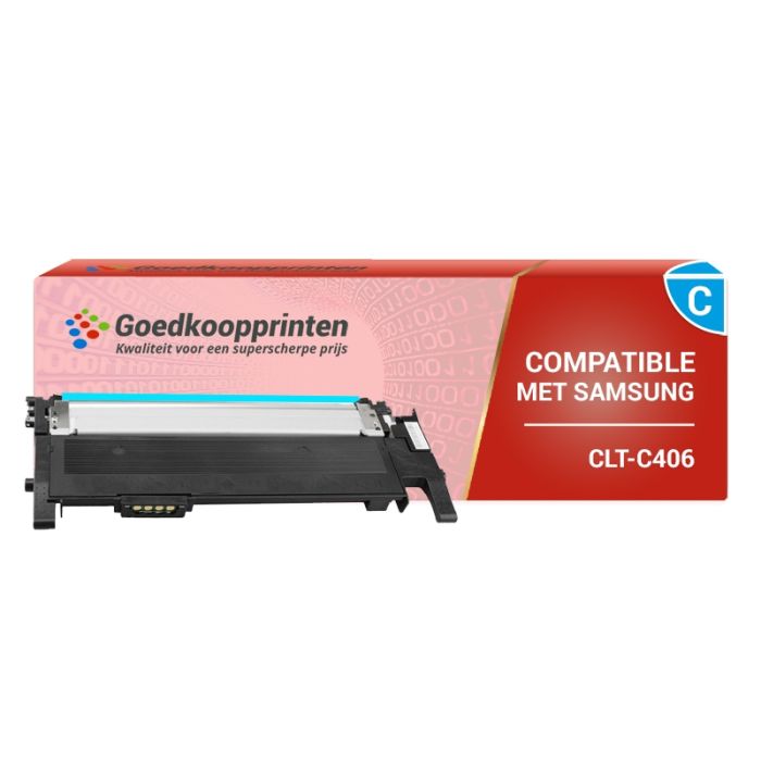 Kompatible zu Samsung CLT-C406S Toner-Kartusche Cyan (1.000 Ausdrucke) main product photo