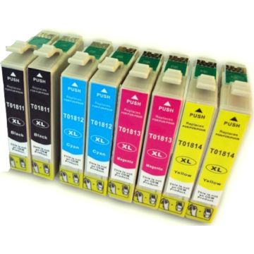 Kompatibles Set 2 x 4 Druckerpatrone für Epson T1816 (18XL)