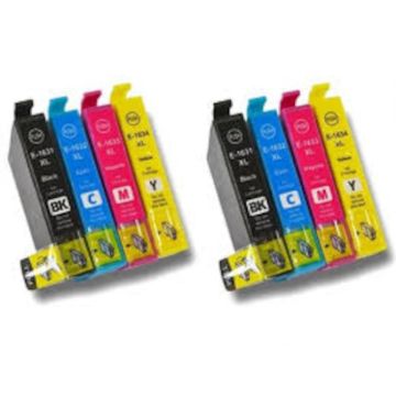 Kompatibles 2 x 4 Set Druckerpatronen für Epson T1636 (16XL) mit Chip
