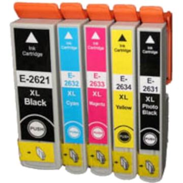 Kompatible Druckerpatronen für Epson 26XL (5 Stück)