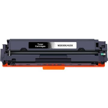 Kompatible zu HP 415X Toner-Kartusche (W2030X) Schwarz (MIT CHIP) hohe Kapazität