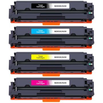 Kompatible Set HP 415X Toner-Kartusche Multipack (MIT CHIP) hohe Kapazität