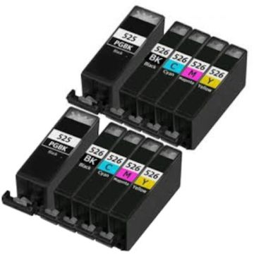 Kompatible Druckerpatrone für Canon PGI-525 / CLI-526 Set (10 Stück)
