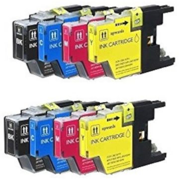 Kompatibles Set 2 x 4 Druckerpatrone für Brother LC-1240 Multipack