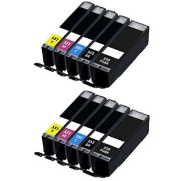 Kompatibles Set 2 x 5 Druckerpatrone für Canon PGI550 / CLI551