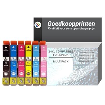 Epson T2438 Tintenpatrone Multipack XL (6 Stück) - Hausmarke