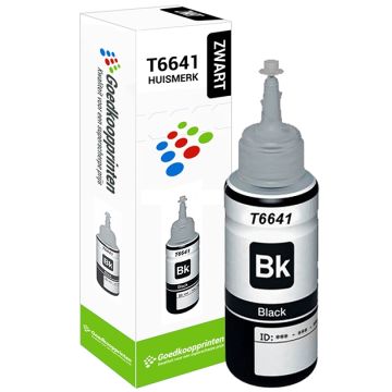 Hausmarke für Epson T6641 Tintenpatrone Schwarz - Ecotank 100ML Hausmarke für Epson T6641 Tintenpatrone Schwarz - Ecotank 100ML