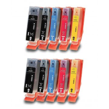 AKTION: Canon CLI-8 / PGI-5 Tintenpatronen Multipack - Hausmarke (10 Stück)