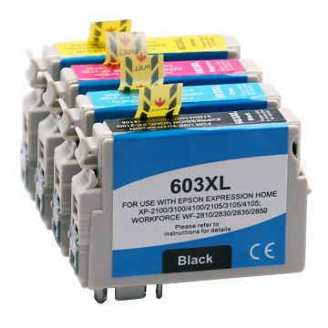 Kompatibles Set 4 x Druckerpatrone für Epson 603XL