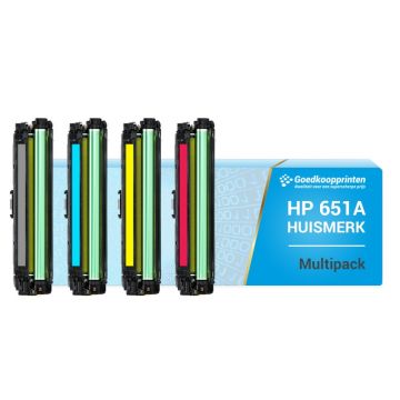 Hausmarke für HP 651A Tonerkartusche Multipack C,M,Y,K (13.500 Drucke)
